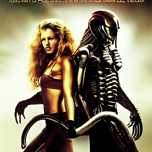 Image similar to alien vs. predator movie poster. photograph.