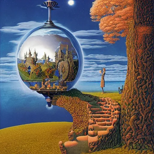 Image similar to art by james christensen, rob gonsalves and tim white