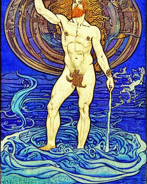 Image similar to neptune by ivan bilibin