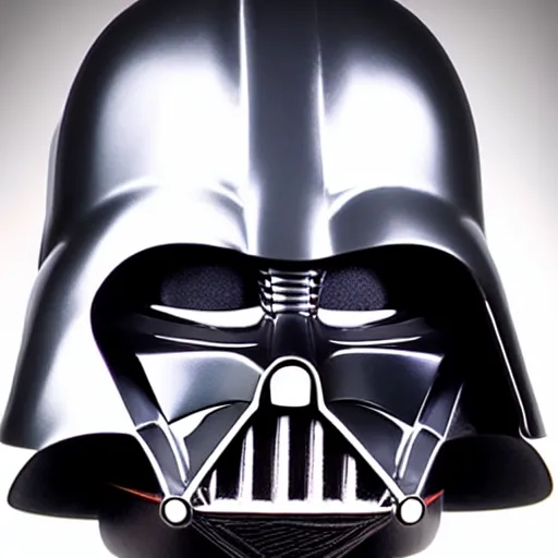 Prompt: darth vader's helmet made in the middle ages, studio photography