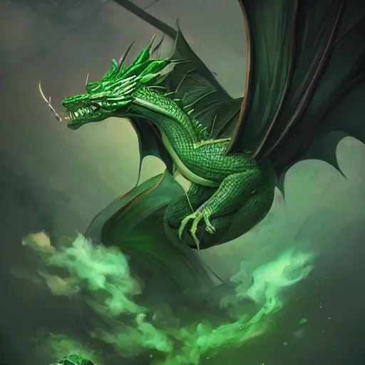 Image similar to a green dragon sitting on top of a hand, a digital painting by Charlie Bowater, featured on cgsociety, fantasy art, deviantart hd, speedpainting, digital painting