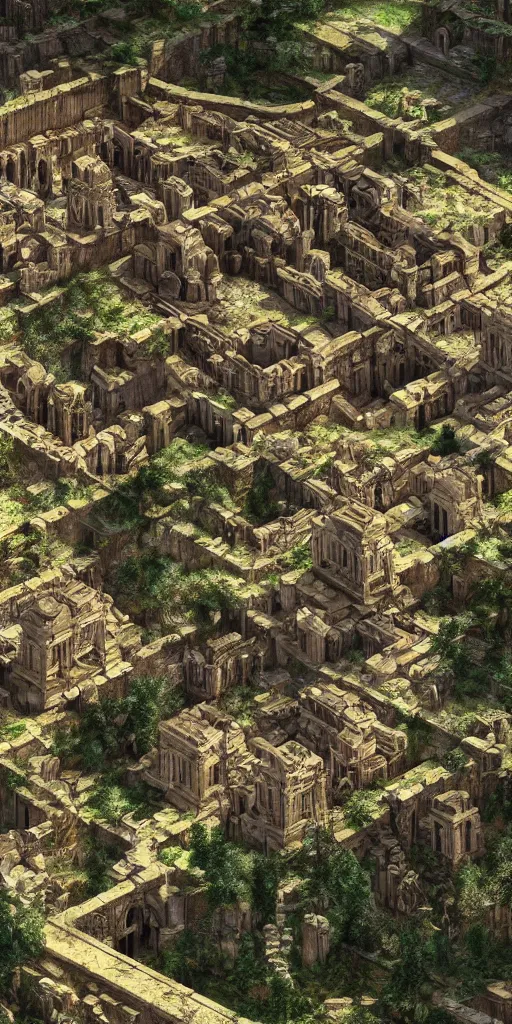 Prompt: sprawling roman city built at the base of a collosal tree, wide shot, digital art, detailed, fantasy