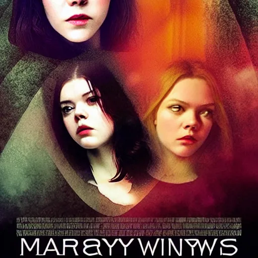 Image similar to mary elizabeth winstead, anya taylor joy, elle fanning, grace van dien, kate beckinsale, italian horror, giallo movie poster!!, sharp focus, smooth, psychedelic