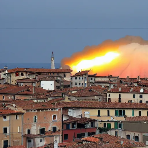 Image similar to a nuke explosion in chioggia