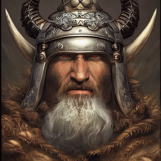 Prompt: digital painting of a hugh viking king by filipe pagliuso and justin gerard, symmetric, fantasy, highly, detailed, realistic, intricate