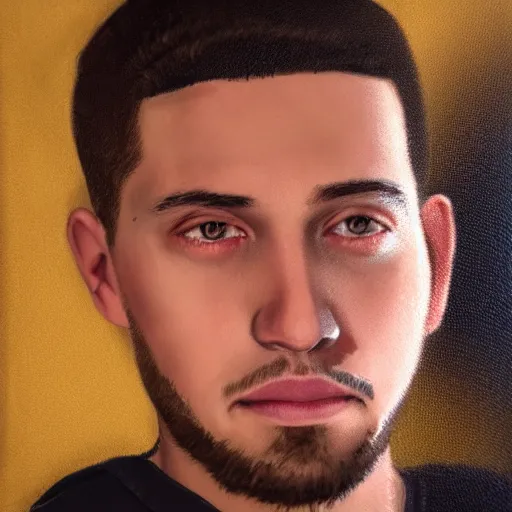 Prompt: close-up portrait of Kyle himself