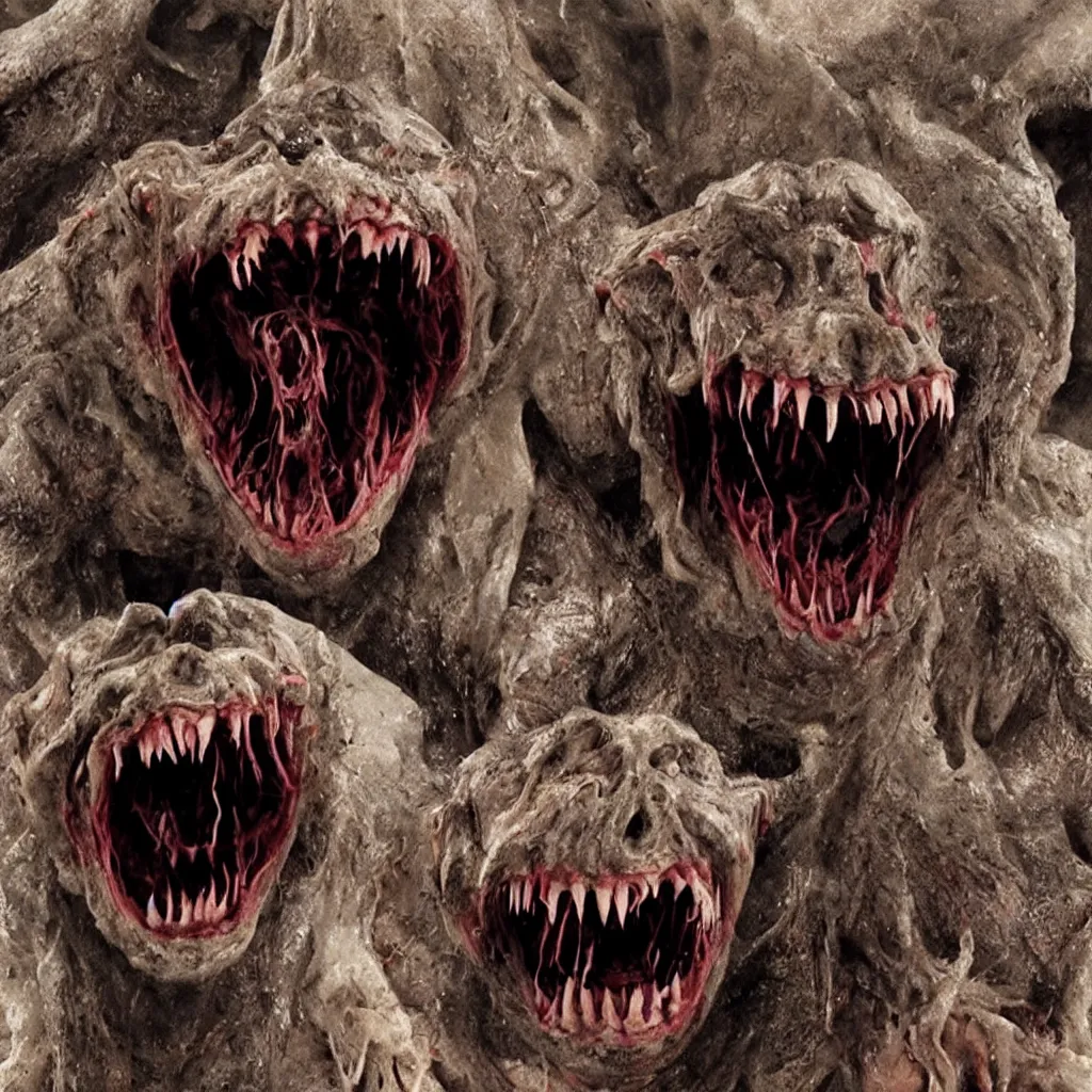 Image similar to horrifying creature, realistic, fangs