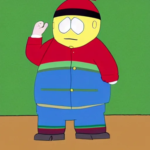 Prompt: Eric Cartman as a human