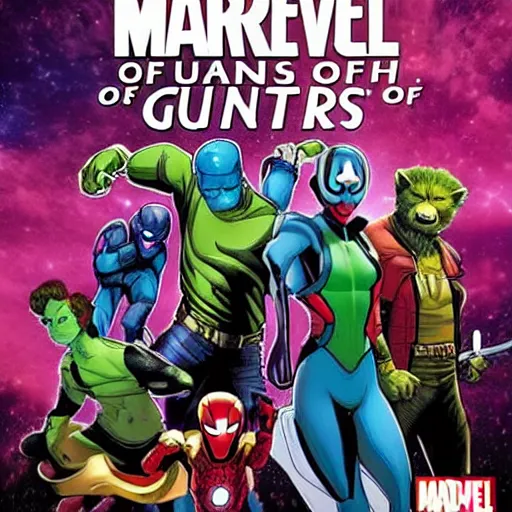 Image similar to marvel presents guardians of the gutter