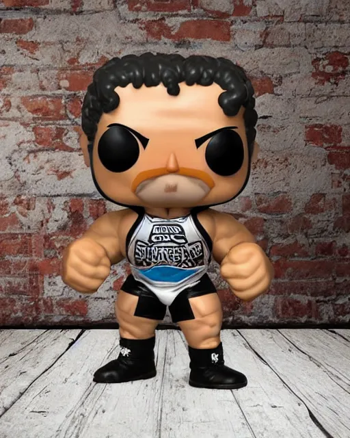 Image similar to Wrestler Funko Pop. Photographic, photography