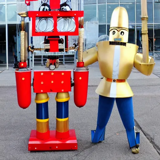 Image similar to giant nutcracker robot