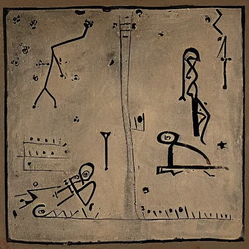 Prompt: The Big Bang God Particle, Cave Painting by the Dogon people of Mali, sirius a, sirius b