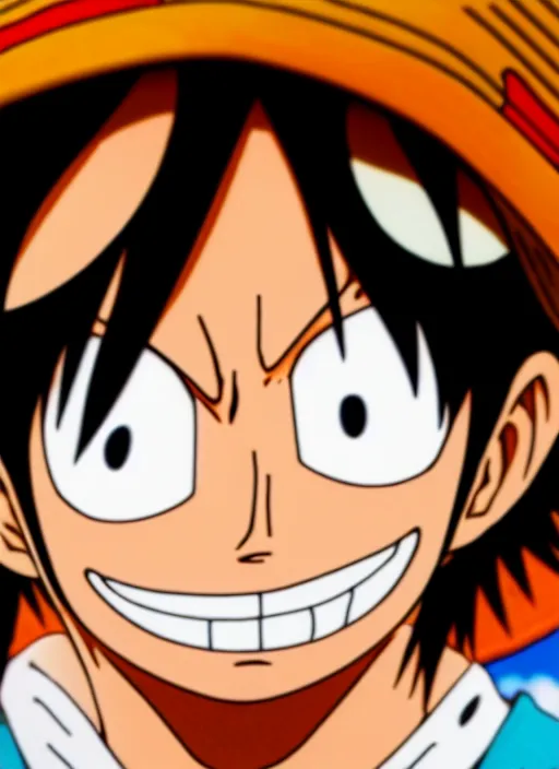 Image similar to photograph of a luffy face, depth of field, focus,