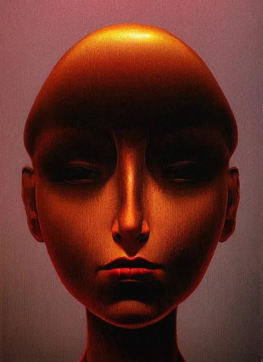 Image similar to tv head woman portrait with a crt tv for head Zdzislaw Beksinski, highly detailed