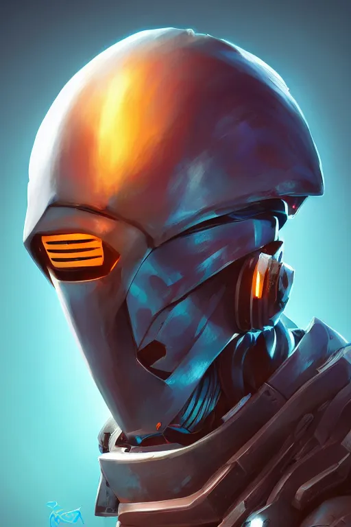 Image similar to epic mask helmet robot ninja portrait stylized as fornite style game design fanart by concept artist gervasio canda, behance hd by jesper ejsing, by rhads, makoto shinkai and lois van baarle, ilya kuvshinov, rossdraws global illumination radiating a glowing aura global illumination ray tracing hdr render in unreal engine 5