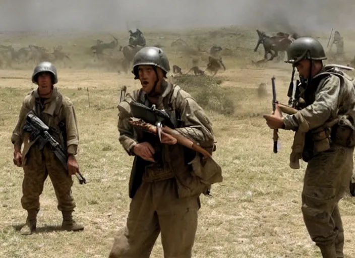 Image similar to scene from a 2010 war film