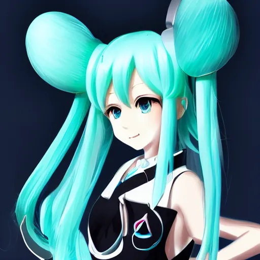 Prompt: Hatsune Miku by Nakanoart