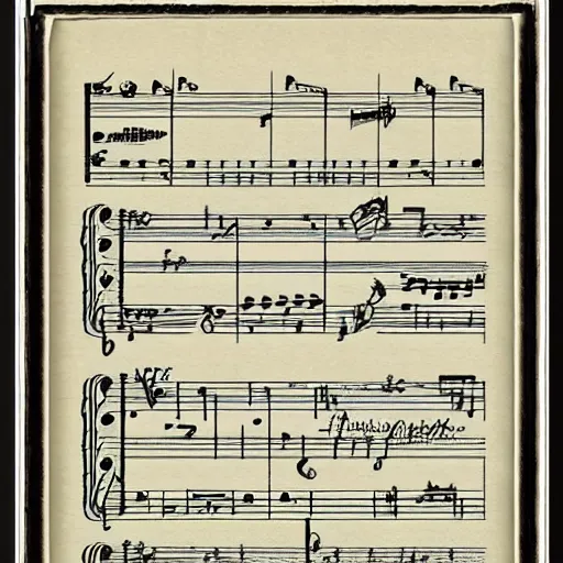 Prompt: sheet of music