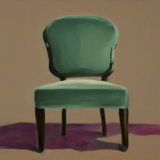 Image similar to painting of a chair, painted by elon musk