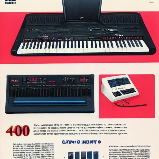 Image similar to casio keyboard 8 0 s commercial grade, professional magazine ad