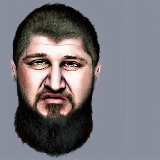 Image similar to portrait of ramzan kadyrov who became an ugly retarded lovecraftian monstrosity, photo - realistic, color image, 2 k, highly detailed