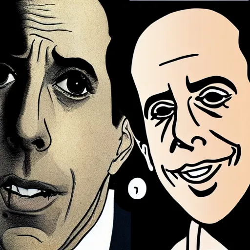 Image similar to Jerry Seinfeld, by Junji Ito