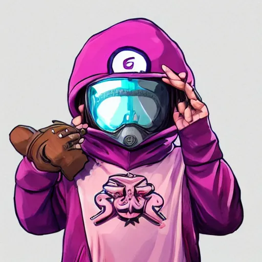 Image similar to baby Angel cherub, ski mask, balaclava, covered face, hoodie, hip hop golden necklace Angel halo, fantasy art apex fortnite Video game icon, 2d game art gta5 cover , official fanart behance hd artstation by Jesper Ejsing, by RHADS, Makoto Shinkai and Lois van baarle, ilya kuvshinov, rossdraws