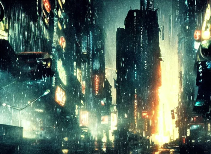 Image similar to scene from the 2012 science fiction film Blade Runner
