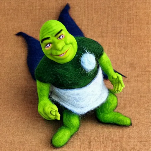 Image similar to shrek needle felted + needle felting art