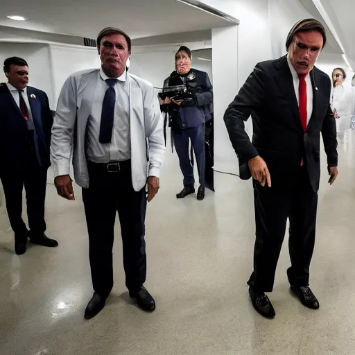 Image similar to bolsonaro, a still of an horror movie scene