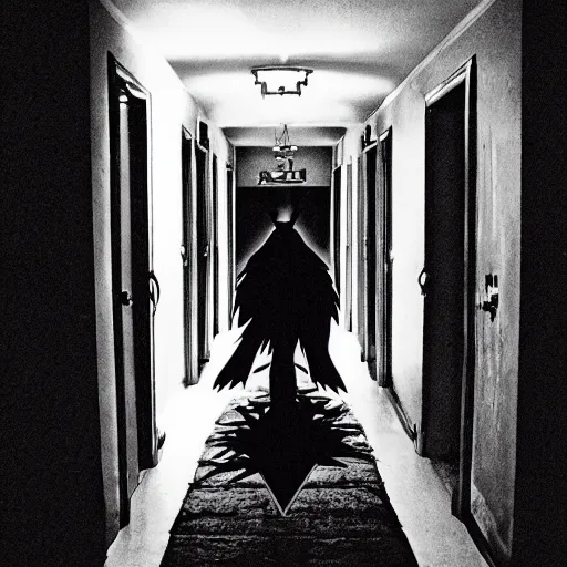 Image similar to sonic the hedgehog, creepy, horror, off - putting, dark, hallway, photo, paranormal