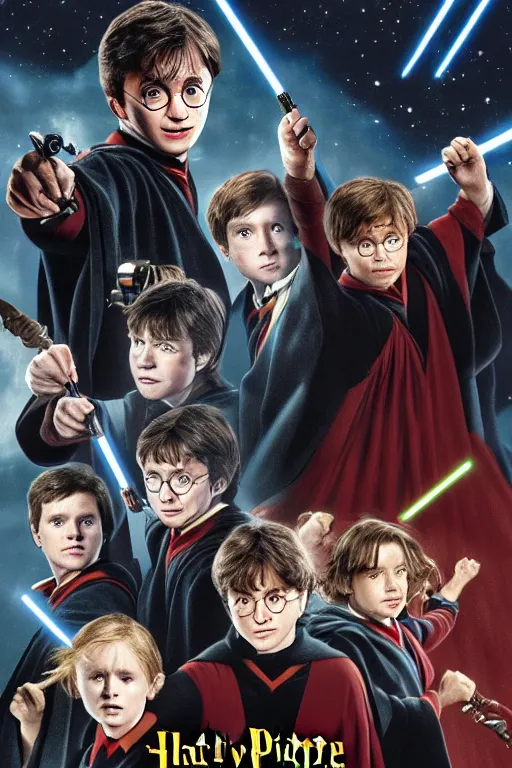 Prompt: Harry Potter in Star Wars