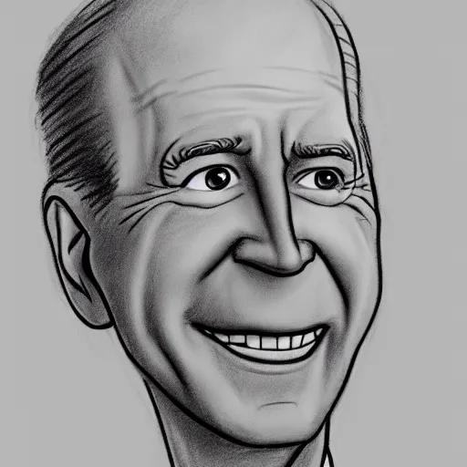 Image similar to milt kahl pencil sketch of joe biden