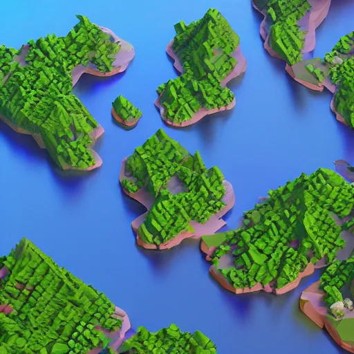 Image similar to low poly art of new york as an island floating in the sky, low poly, isometric art, 3d art, waterfall, high detail, artstation, concept art, behance, ray tracing, smooth, sharp focus, ethereal lighting