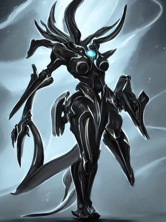 Image similar to exquisite cinematic front shot, low shot, of a beautiful saryn warframe, that's a giant beautiful stunning anthropomorphic robot female dragon with metal cat ears, posing elegantly, robot dragon paws for feet, streamlined white armor, long elegant tail, two arms, two legs, long tail, detailed warframe fanart, destiny fanart, high quality digital art, giantess art, dragon art, furry art, realistic digital art, warframe art, Destiny art, furaffinity, DeviantArt, artstation, 8k HD, octane render