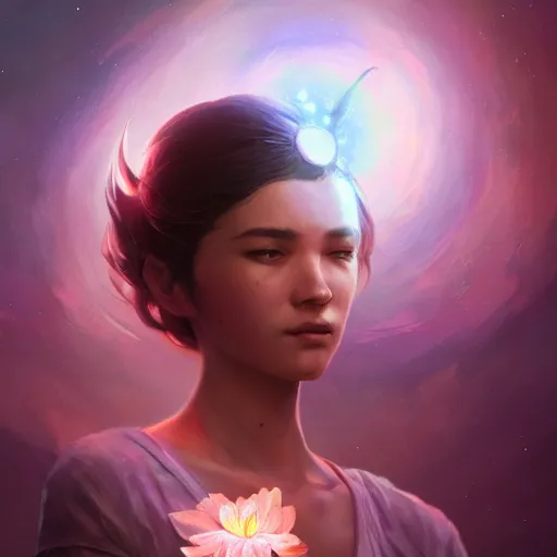 Image similar to Flower in the cosmos, highly detailed, digital painting, artstation, concept art, smooth, sharp focus, illustration, Unreal Engine 5, 8K, art by artgerm and greg rutkowski and Fernanda Suarez