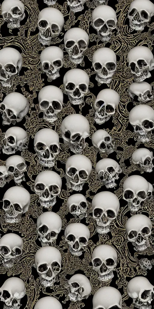 Prompt: infinite fractal complexity, skulls, smurf, sycamore, porcelain, 8k, intricate insane detail, 8k, style of Salvador dali