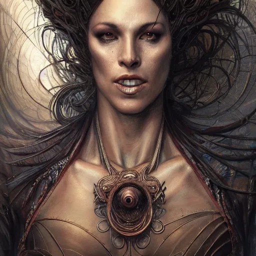 Image similar to low angle shot of a human woman by clive barker, intricate, elegant, highly detailed, centered, digital painting, artstation, concept art, smooth, sharp focus, illustration, artgerm, Tomasz Alen Kopera, Peter Mohrbacher donato giancola, Joseph Christian Leyendecker, WLOP, Boris Vallejo.