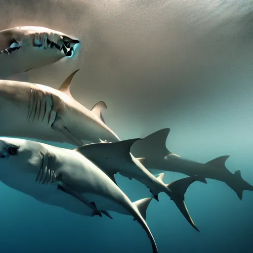 Image similar to national geographic photo of a sharks, 4K, HDR