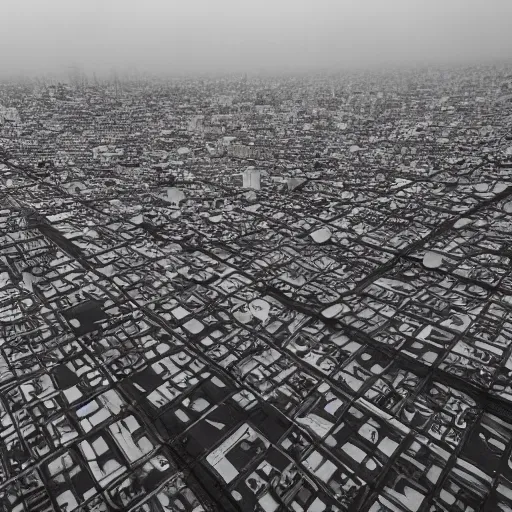 Image similar to apocalyptic city, buildings covered in shiny black liquid rubber