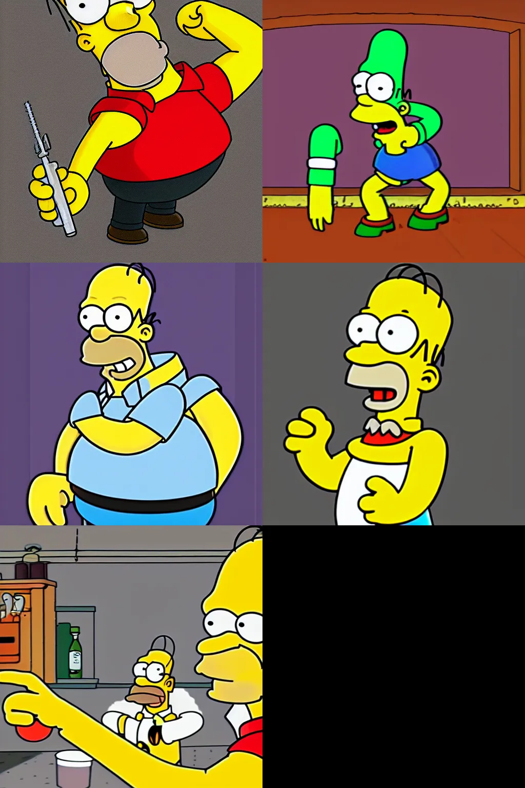 Prompt: homer simpson In the style of cuphead HD