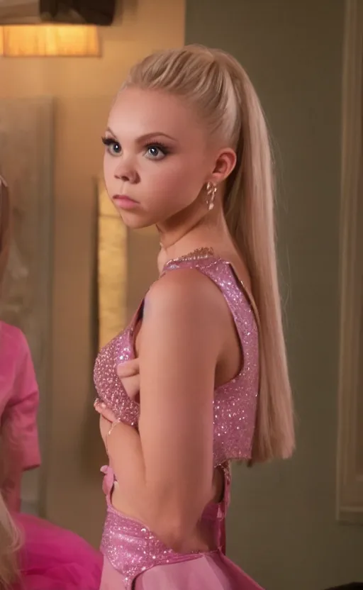 Prompt: jordyn jones as jeannie in i dream of jeannie, 8 k movie still