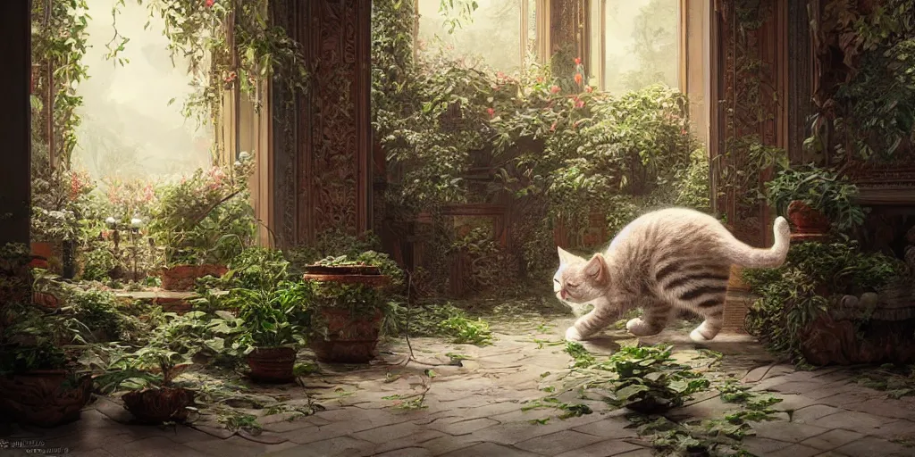 Image similar to Cat inspired by Ferdinand Knab, artstation, 8k, photorealism