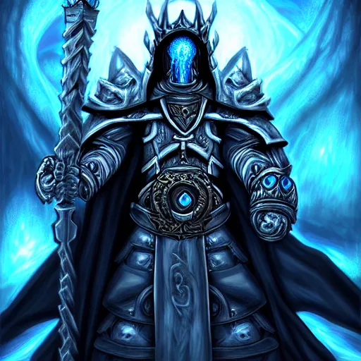 Image similar to the lich king artwork by mendoza eddie