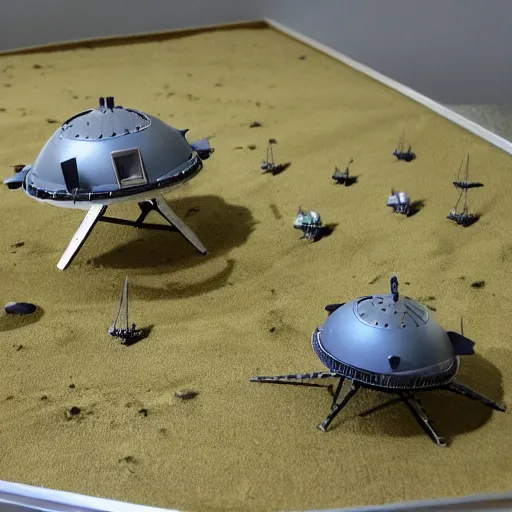 Image similar to ufo landings diorama