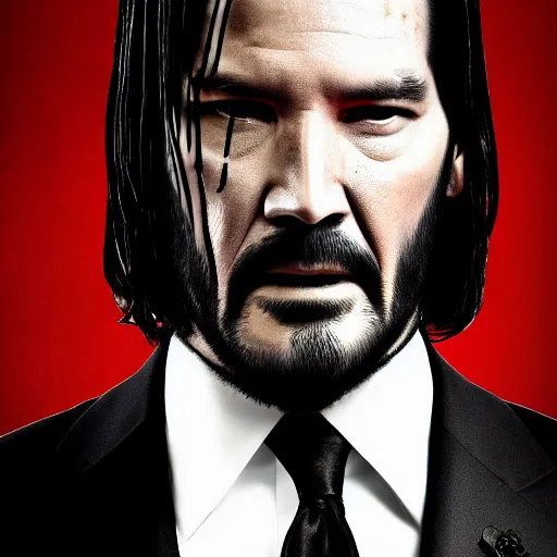 Image similar to penguinz0 as john wick, 4k, high detail, high-resolution photograph, professional photography, ultra-detail