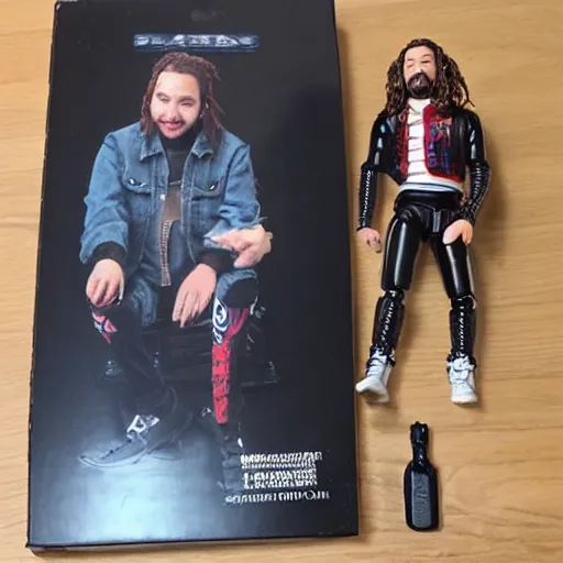 Prompt: post malone action figure, craigslist photo