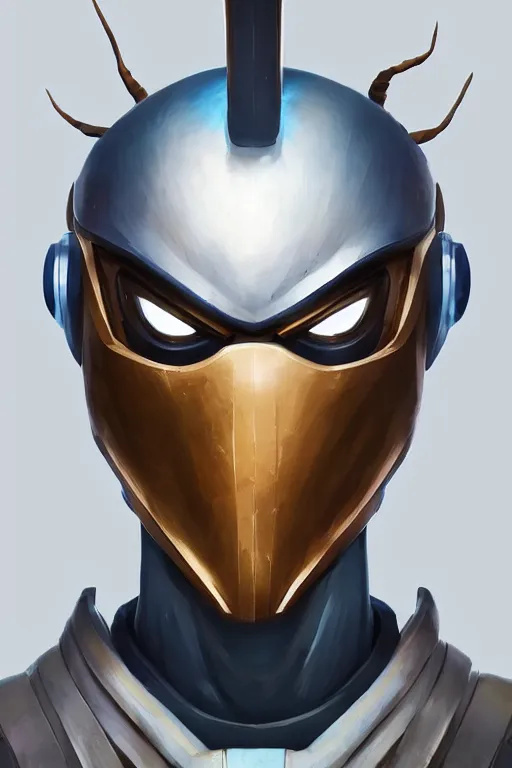 Image similar to epic mask helmet robot ninja portrait stylized as fornite style game design fanart by concept artist gervasio canda, behance hd by jesper ejsing, by rhads, makoto shinkai and lois van baarle, ilya kuvshinov, rossdraws global illumination radiating a glowing aura global illumination ray tracing hdr render in unreal engine 5