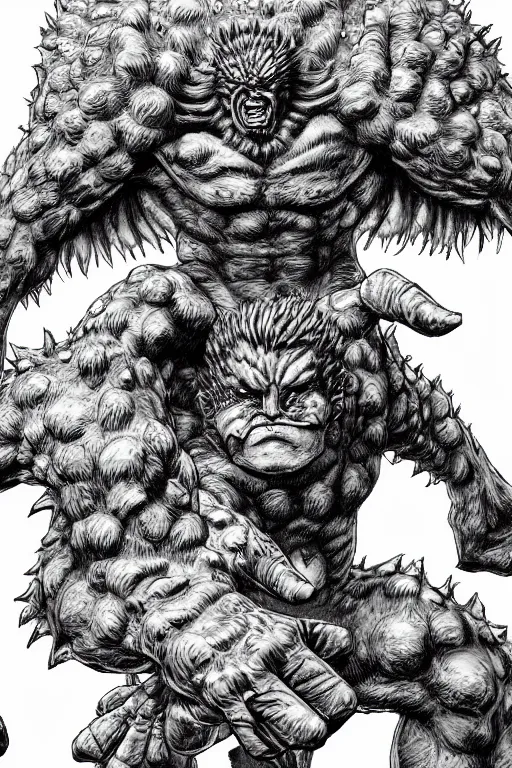 Prompt: beast man, highly detailed, digital art, sharp focus, trending on art station, kentaro miura manga art style