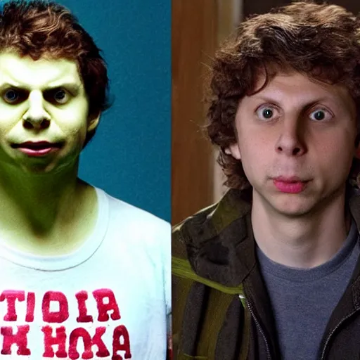 Image similar to Michael Cera is The Hulk